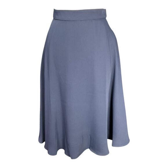 Gal Meets Glam Collection Navy Midi Skirt Women Size 4 Double Lined with Pockets - Picture 2 of 12